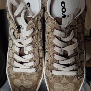 Coach Tan and Brown Sneakers